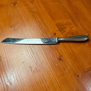 Modern Sheffield England Bread Knife w/ Sterling Handle - Stainless Steel Blade